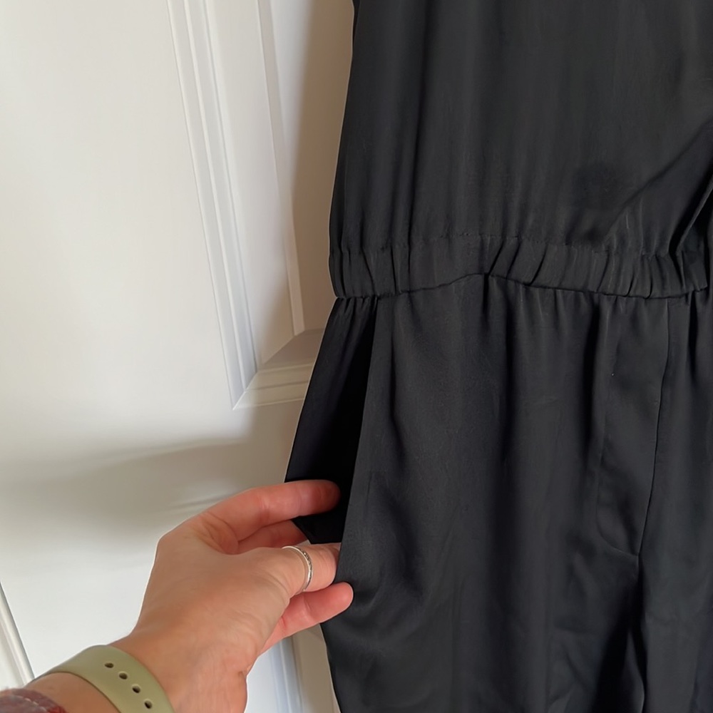 Loft Lightweight Black Button Polyester Jumpsuit. - image 6